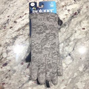 Isotoner smarTouch and smartDRI Grey Fleece Gloves